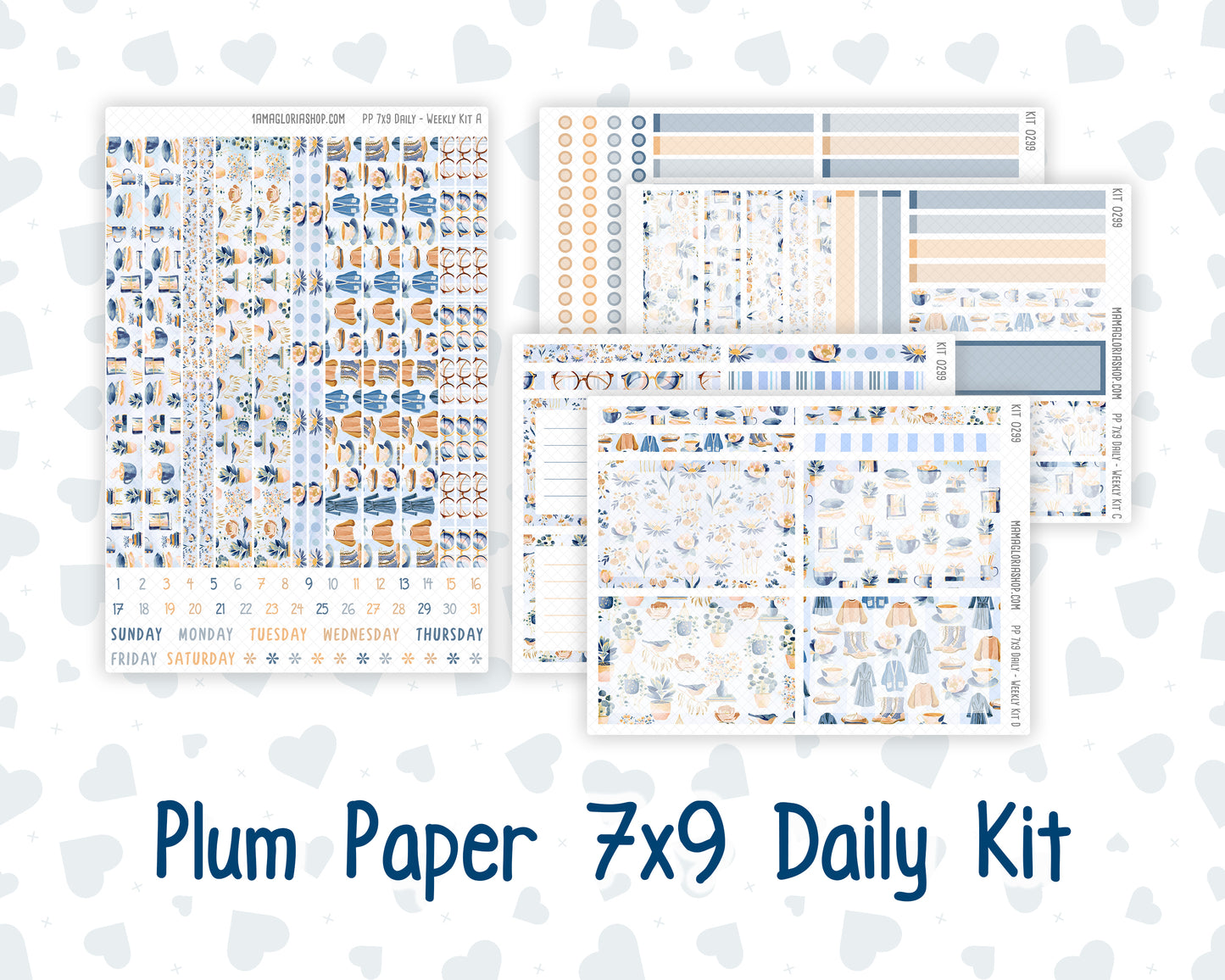 Kit 0299 - 7x9 - Plum Paper Daily - Weekly Kit - October - Book Nook