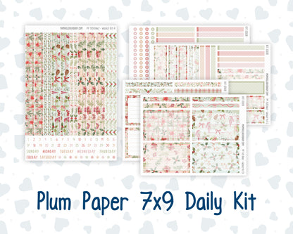 Kit 0308 - 7x9 - Plum Paper Daily - Weekly Kit - December - Knit & Holly