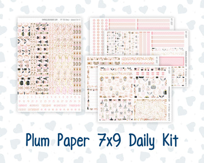 Kit 0297 - 7x9 - Plum Paper Daily - Weekly Kit - October - Pink Spell