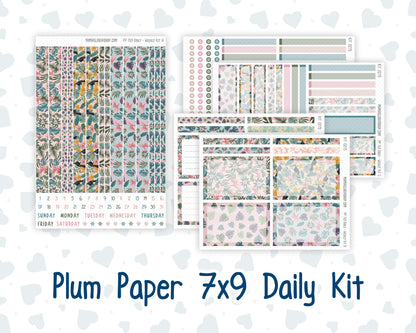 Kit 0275 - 7x9 - Plum Paper Daily - Weekly Kit - July - Tropical Safari Blush