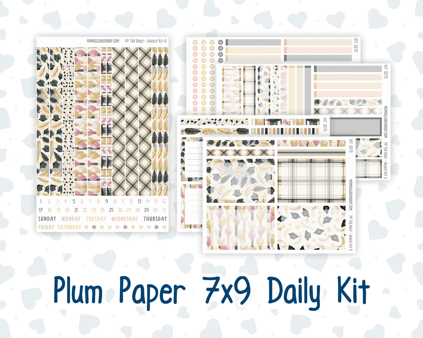 Kit 0272 - 7x9 - Plum Paper Daily - Weekly Kit - May - Graduation