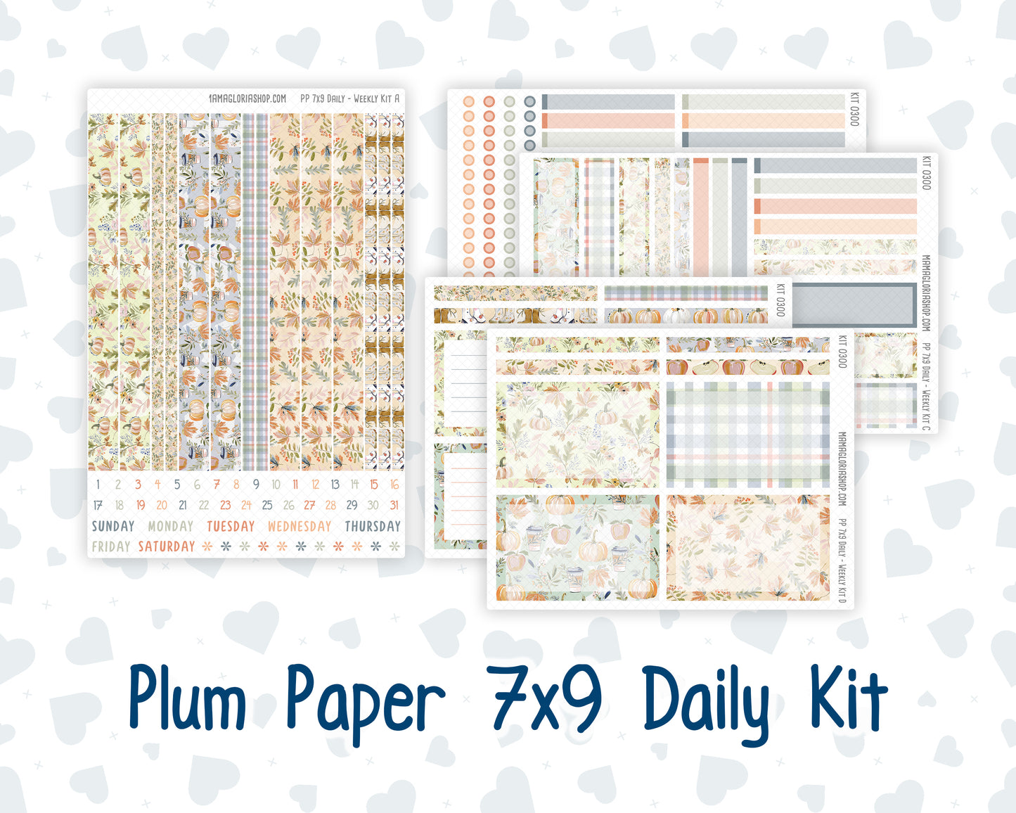 Kit 0300 - 7x9 - Plum Paper Daily - Weekly Kit - October - Autumn Stroll