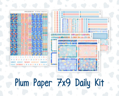 Kit 0268 - 7x9 - Plum Paper Daily - Weekly Kit - June - Sea Sweeties