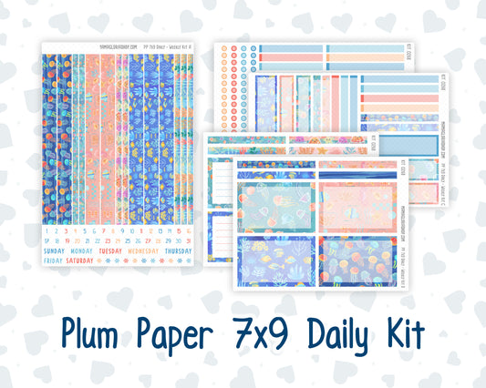 Kit 0268 - 7x9 - Plum Paper Daily - Weekly Kit - June - Sea Sweeties