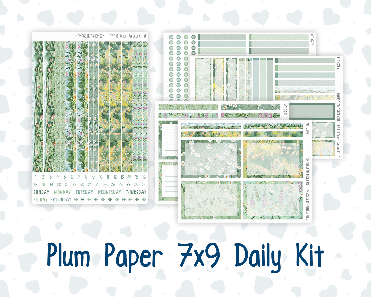Kit 0264 - 7x9 - Plum Paper Daily - Weekly Kit - May - Spring Walk