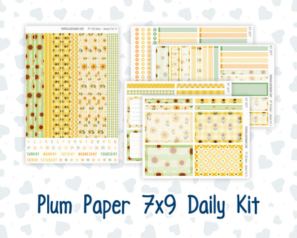 Kit 0277 - 7x9 - Plum Paper Daily - Weekly Kit - August - Sunflower Drama Club