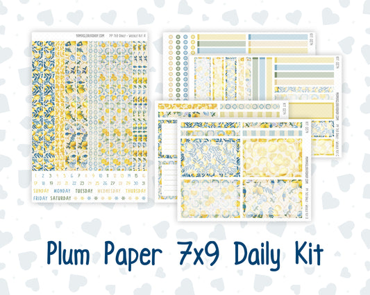 Kit 0274 - 7x9 - Plum Paper Daily - Weekly Kit - July - Sunny Lemon Shore