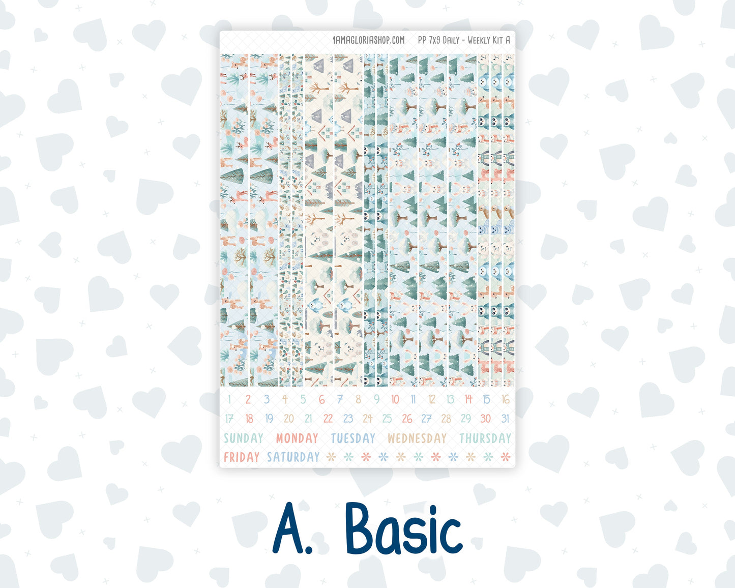 Kit 0251 - 7x9 - Plum Paper Daily - Weekly Kit - January - Pine & Paws