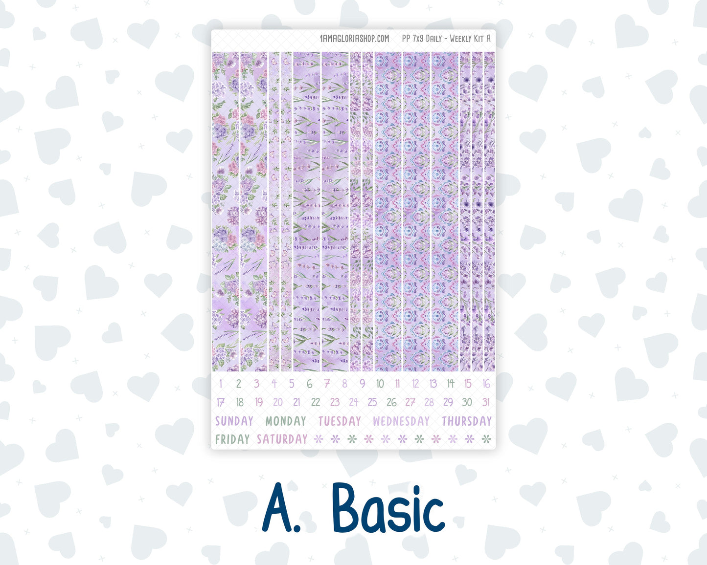 Kit 0263 - 7x9 - Plum Paper Daily - Weekly Kit - April - Lavender Drift
