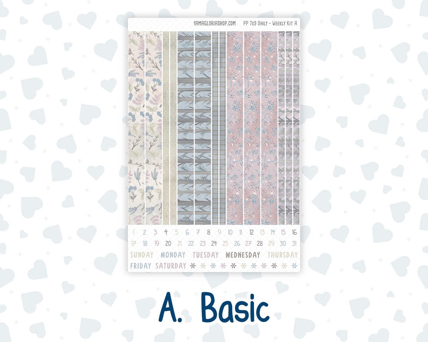 Kit 0250 - 7x9 - Plum Paper Daily - Weekly Kit - Quiet January