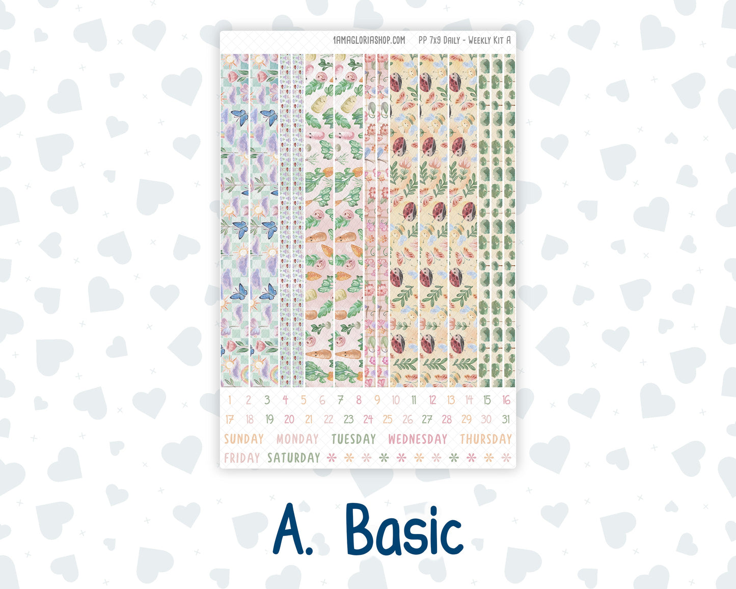 Kit 0259 - 7x9 - Plum Paper Daily - Weekly Kit - March - Spring Garden Chores