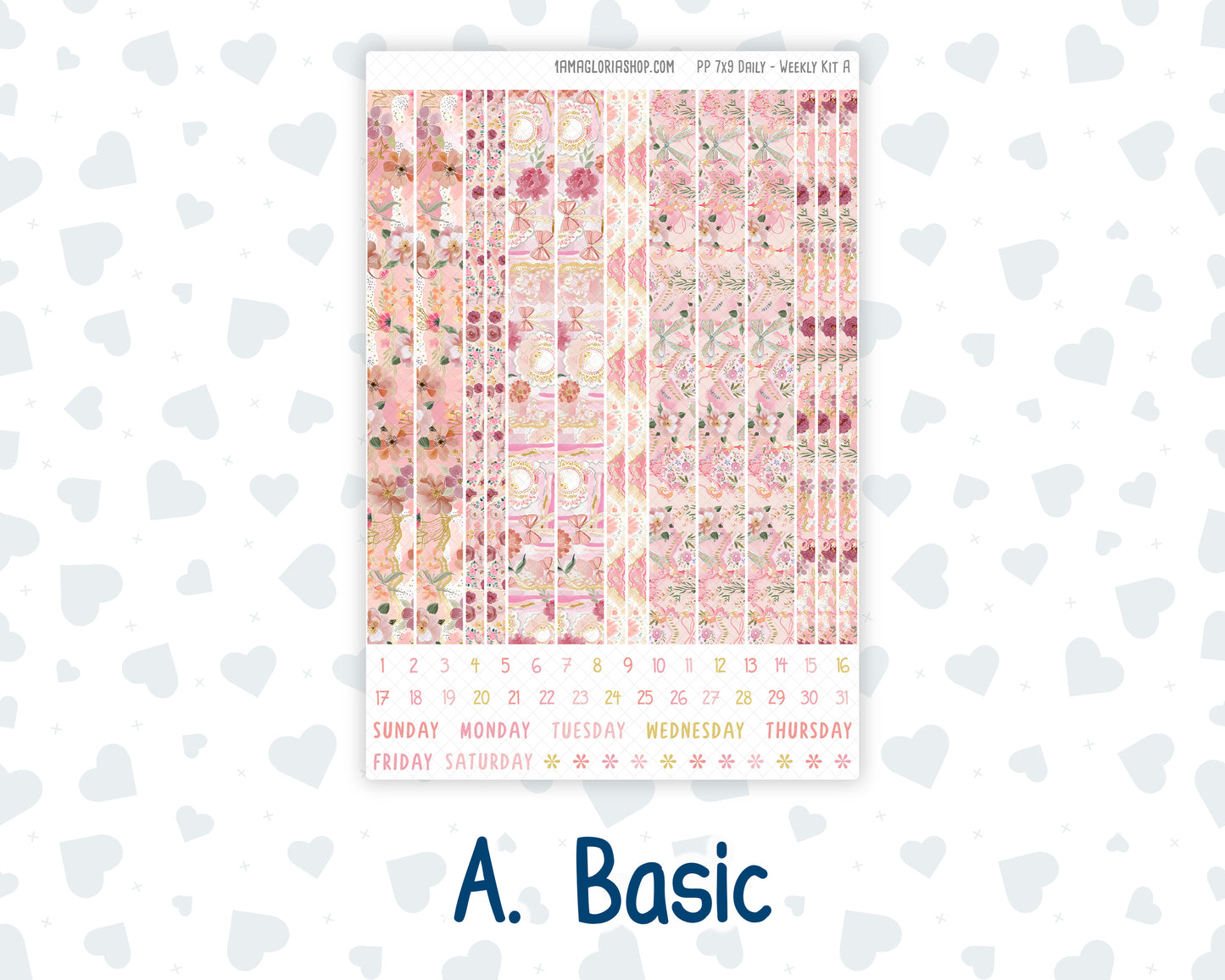 Kit 0294 - 7x9 - Plum Paper Daily - Weekly Kit - September - Rosy Reveria