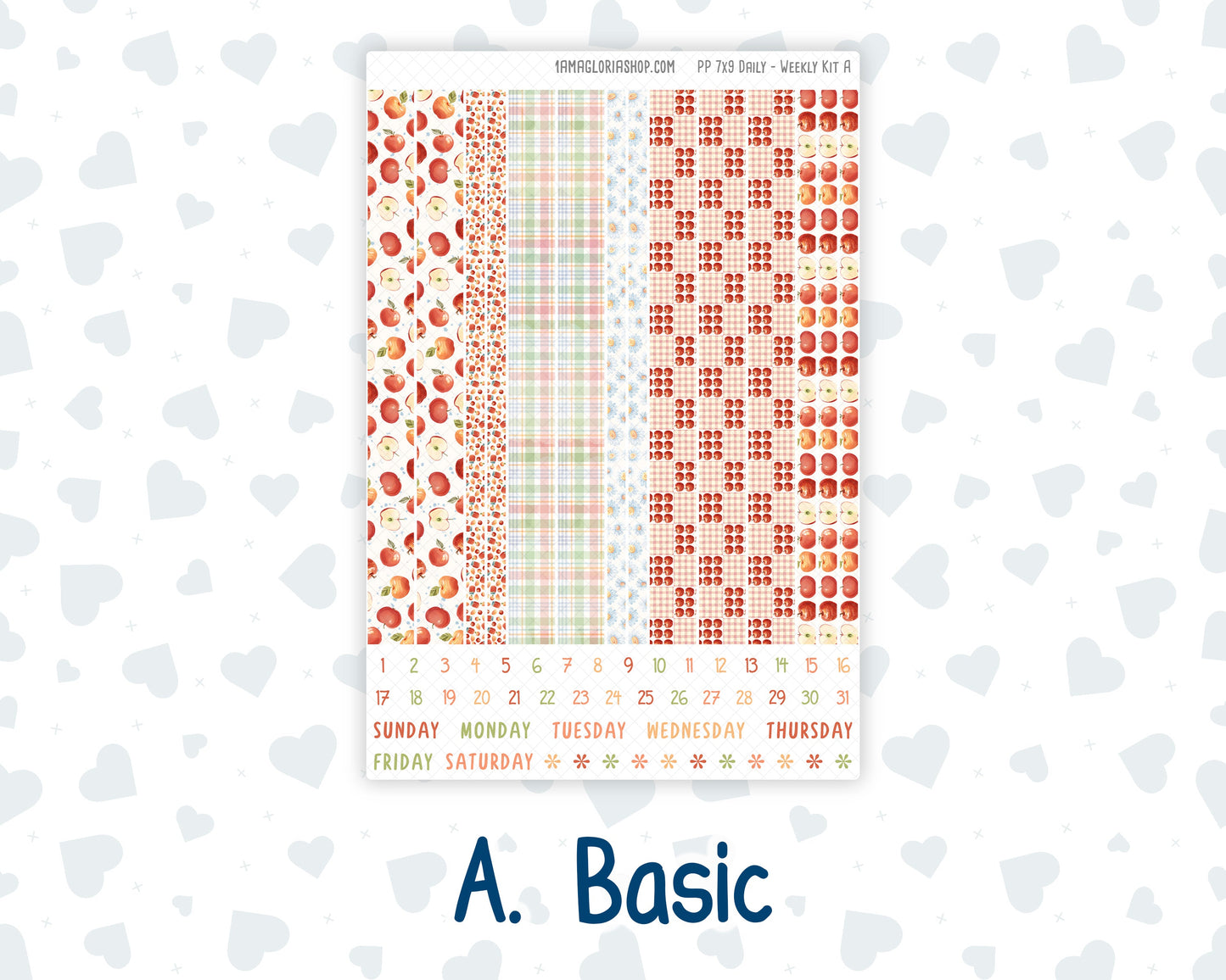 Kit 0235 - 7x9 - Plum Paper Daily - Weekly Kit - September - Apple Orchard
