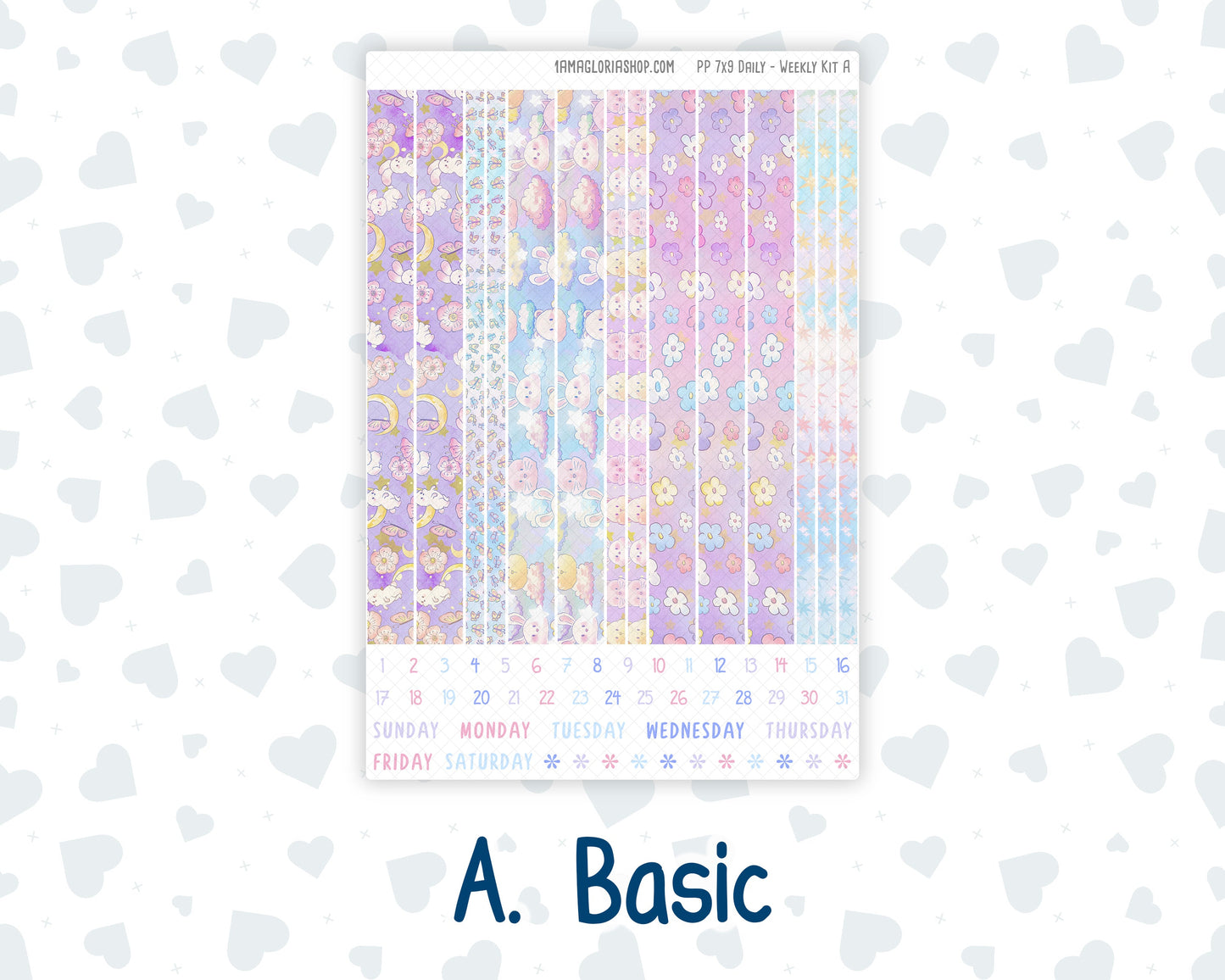Kit 0252 - 7x9 - Plum Paper Daily - Weekly Kit - February - Tokyo Candy Cloud