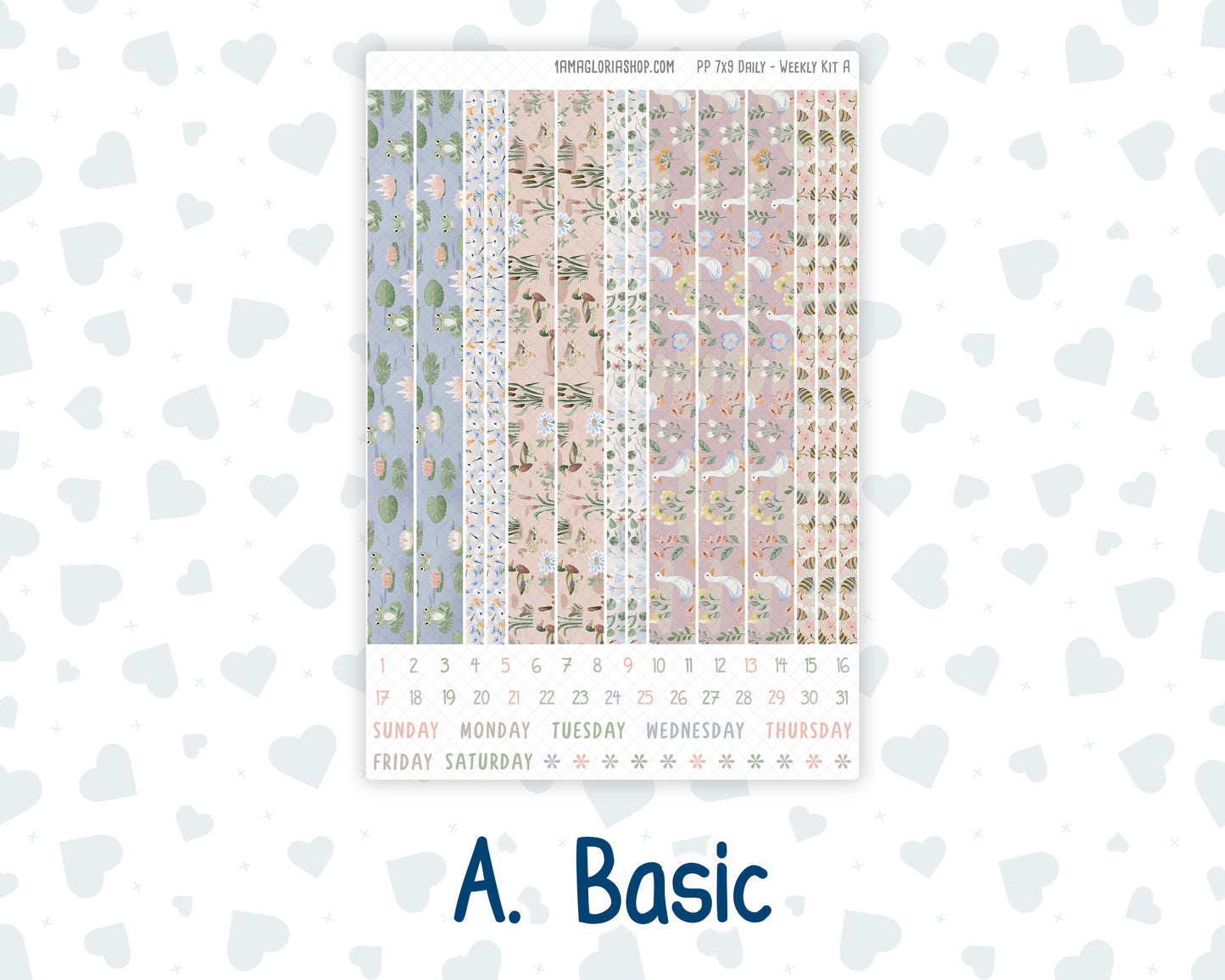 Kit 0266 - 7x9 - Plum Paper Daily - Weekly Kit - May - Froggy Lake Picnic