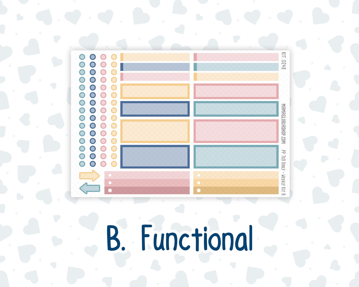 Kit 0248 - 7x9 - Plum Paper Daily - Weekly Kit - January - Midnight Countdown