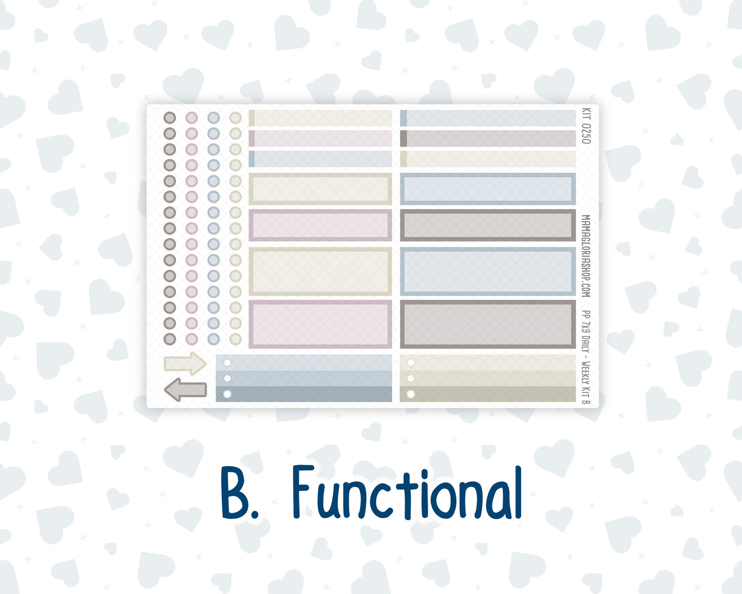 Kit 0250 - 7x9 - Plum Paper Daily - Weekly Kit - Quiet January