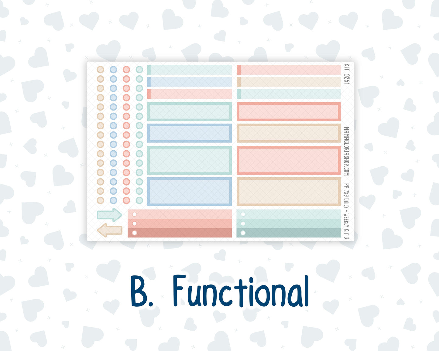 Kit 0251 - 7x9 - Plum Paper Daily - Weekly Kit - January - Pine & Paws