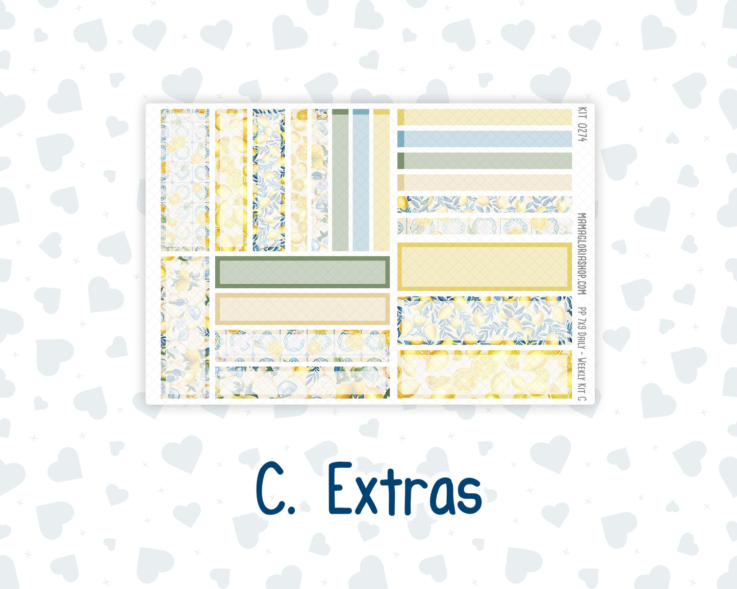 Kit 0274 - 7x9 - Plum Paper Daily - Weekly Kit - July - Sunny Lemon Shore