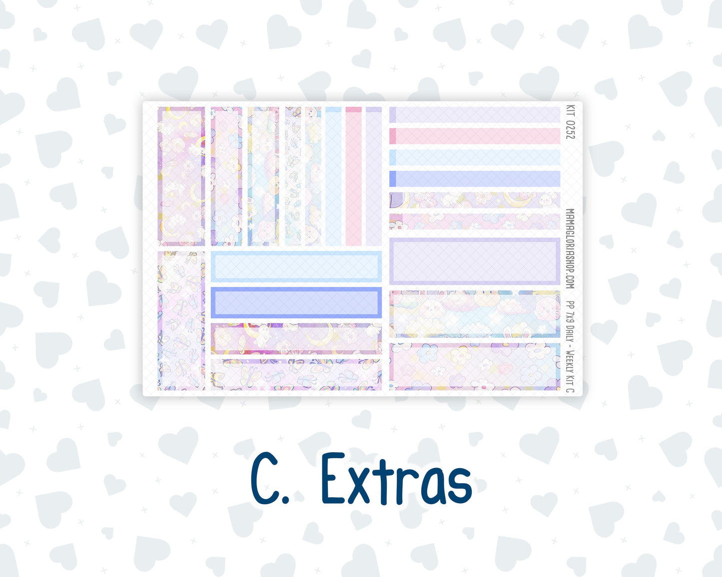 Kit 0252 - 7x9 - Plum Paper Daily - Weekly Kit - February - Tokyo Candy Cloud