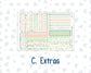 Kit 0256 - 7x9 - Plum Paper Daily - Weekly Kit - March - Froggy Luck