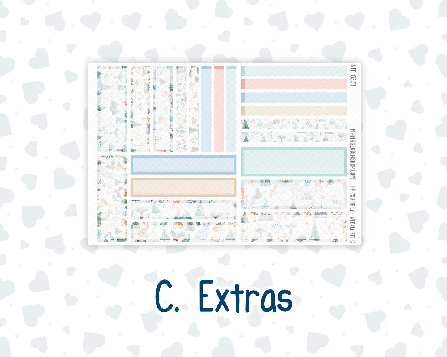 Kit 0251 - 7x9 - Plum Paper Daily - Weekly Kit - January - Pine & Paws