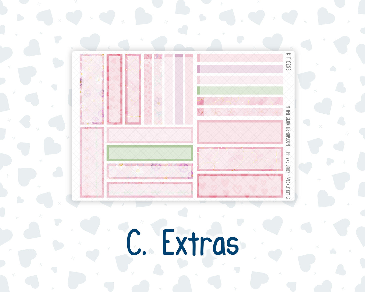 Kit 0253 - 7x9 - Plum Paper Daily - Weekly Kit - February - Rosy Daydreams