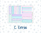 Kit 0230 - 7x9 - Plum Paper Daily - Weekly Kit - August - School Daze