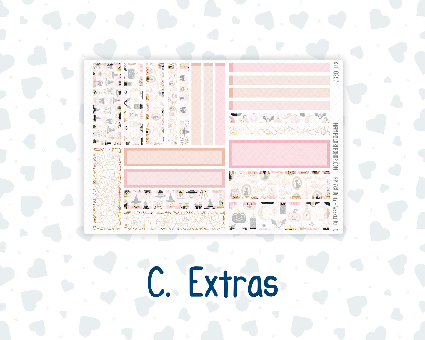 Kit 0297 - 7x9 - Plum Paper Daily - Weekly Kit - October - Pink Spell