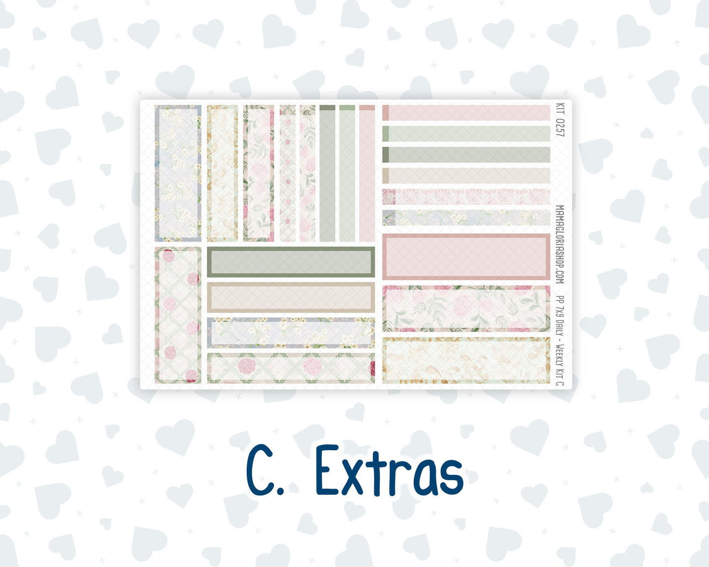 Kit 0257 - 7x9 - Plum Paper Daily - Weekly Kit - March - Blush Garden