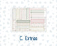 Kit 0257 - 7x9 - Plum Paper Daily - Weekly Kit - March - Blush Garden
