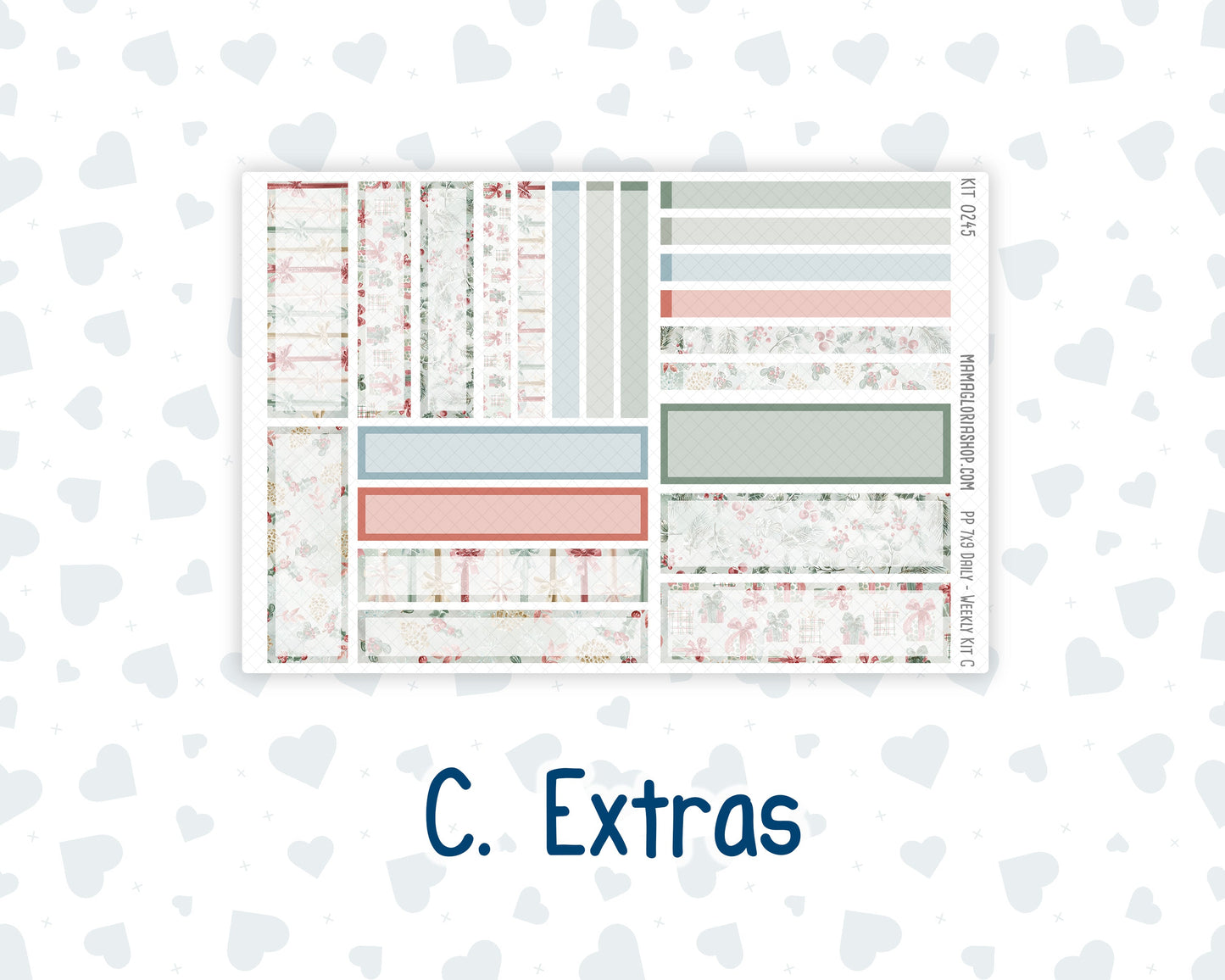 Kit 0245 - 7x9 - Plum Paper Daily - Weekly Kit - December - Vintage Christmas