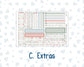 Kit 0245 - 7x9 - Plum Paper Daily - Weekly Kit - December - Vintage Christmas