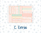 Kit 0278 - 7x9 - Plum Paper Daily - Weekly Kit - August - Oops, All Peaches