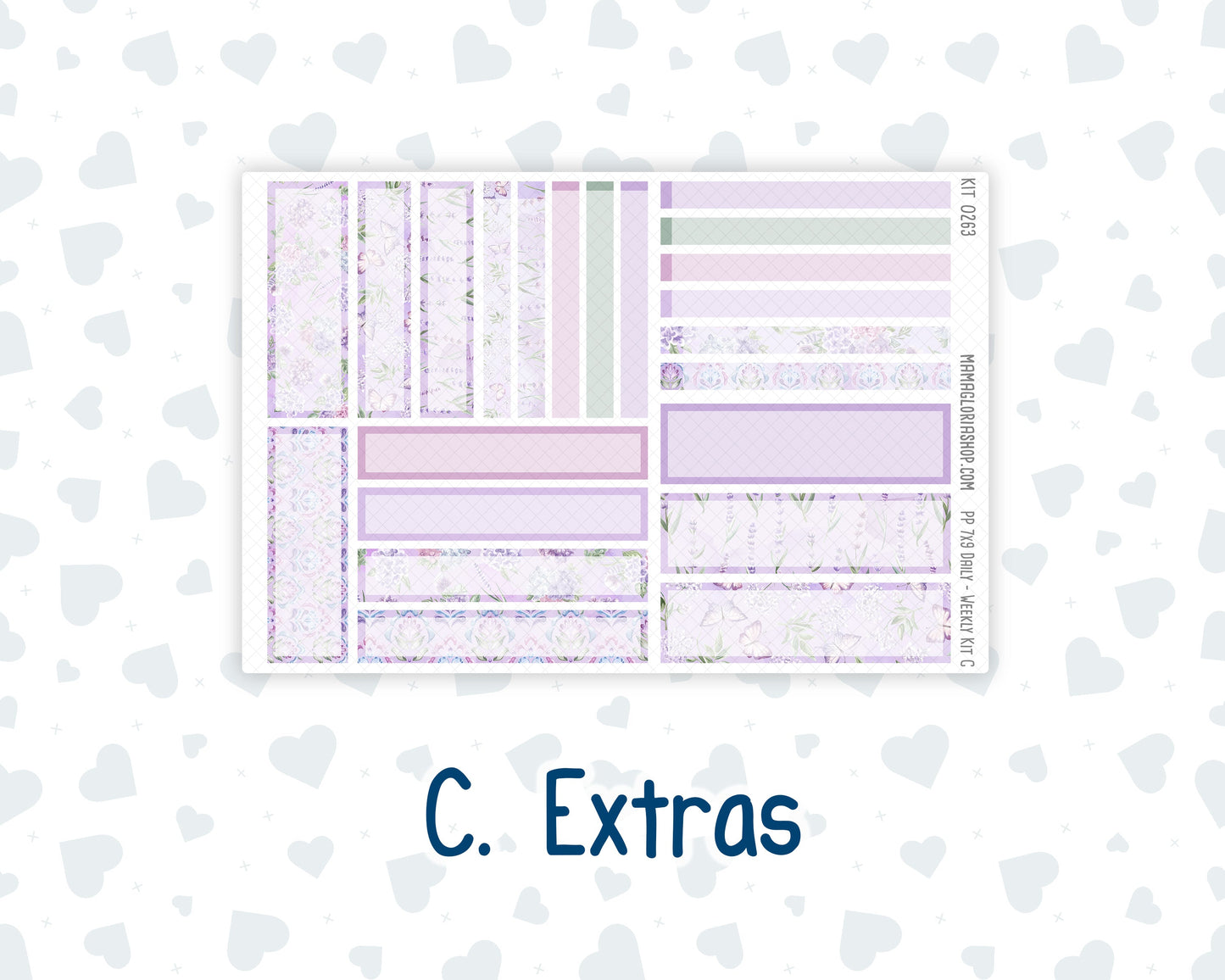 Kit 0263 - 7x9 - Plum Paper Daily - Weekly Kit - April - Lavender Drift