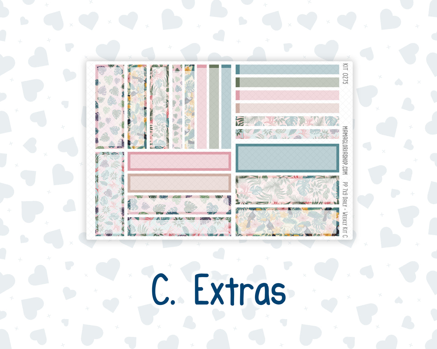 Kit 0275 - 7x9 - Plum Paper Daily - Weekly Kit - July - Tropical Safari Blush