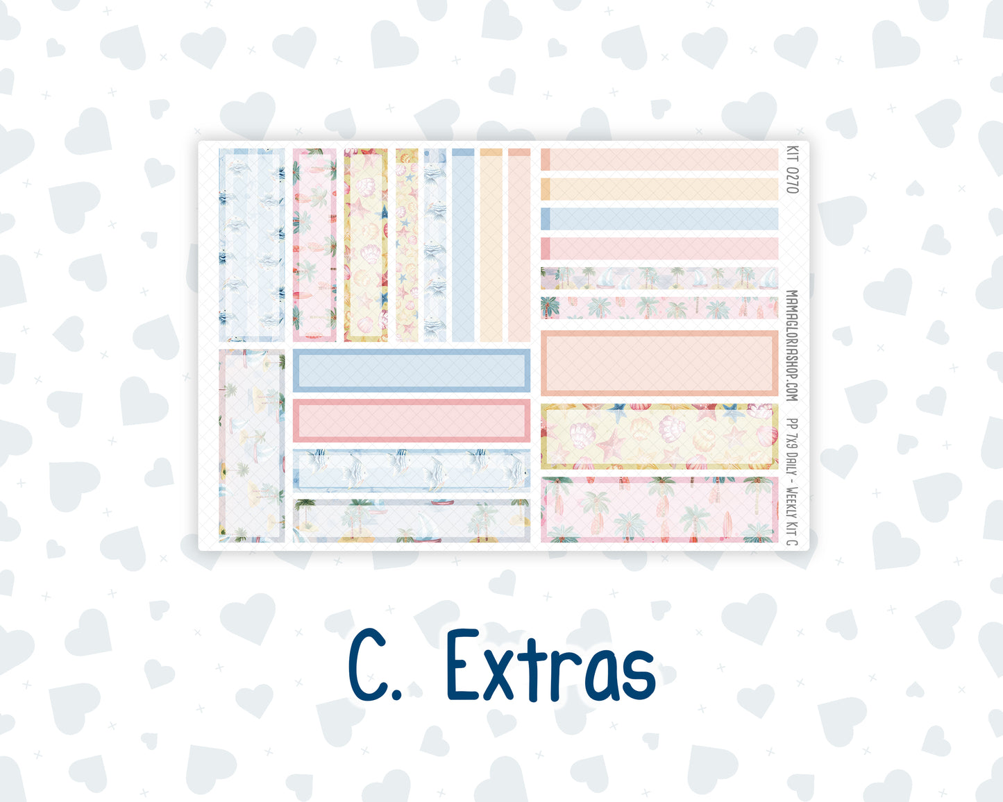 Kit 0270 - 7x9 - Plum Paper Daily - Weekly Kit - June - Beachside Bliss
