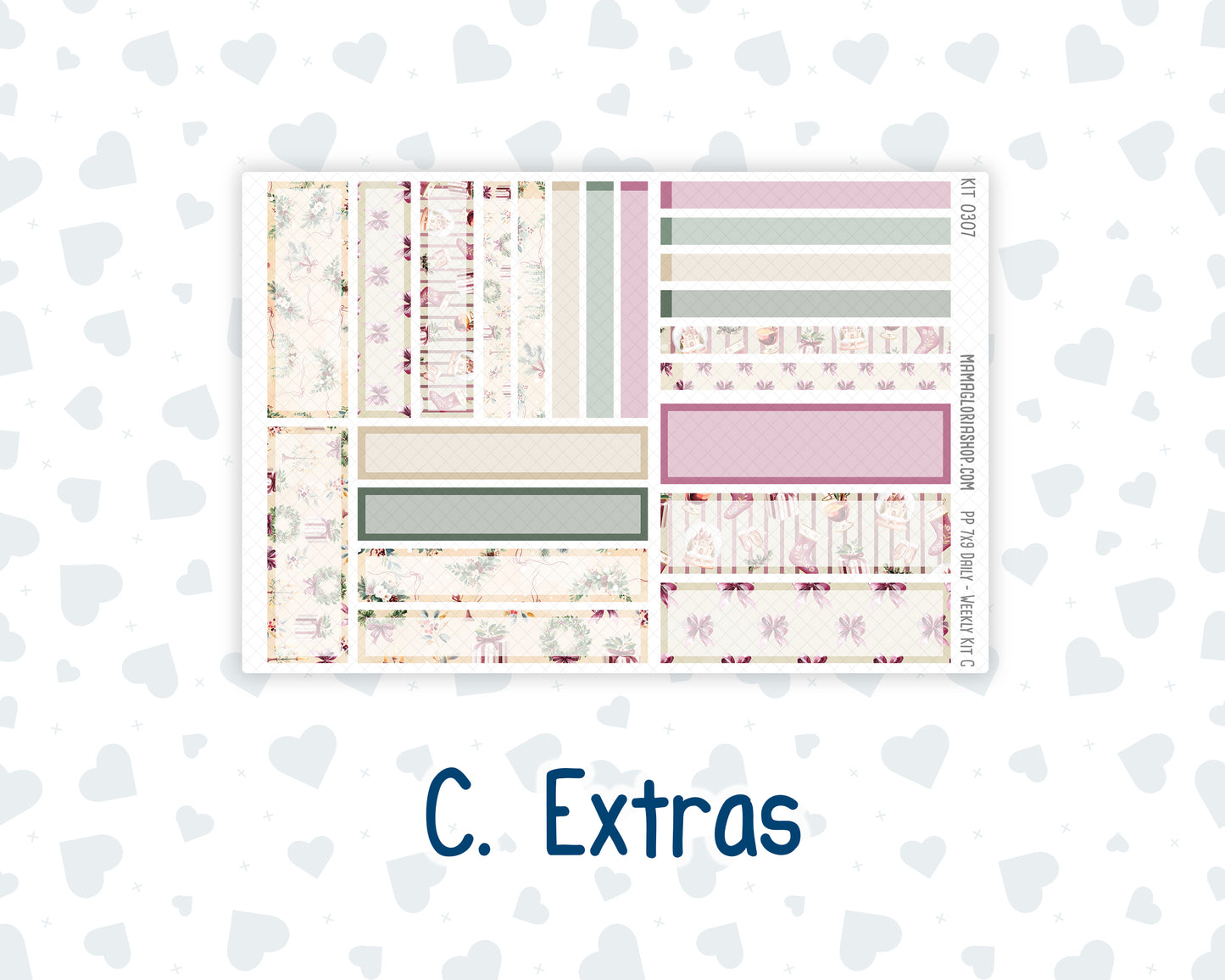 Kit 0307 - 7x9 - Plum Paper Daily - Weekly Kit - December - Velvet Hearth