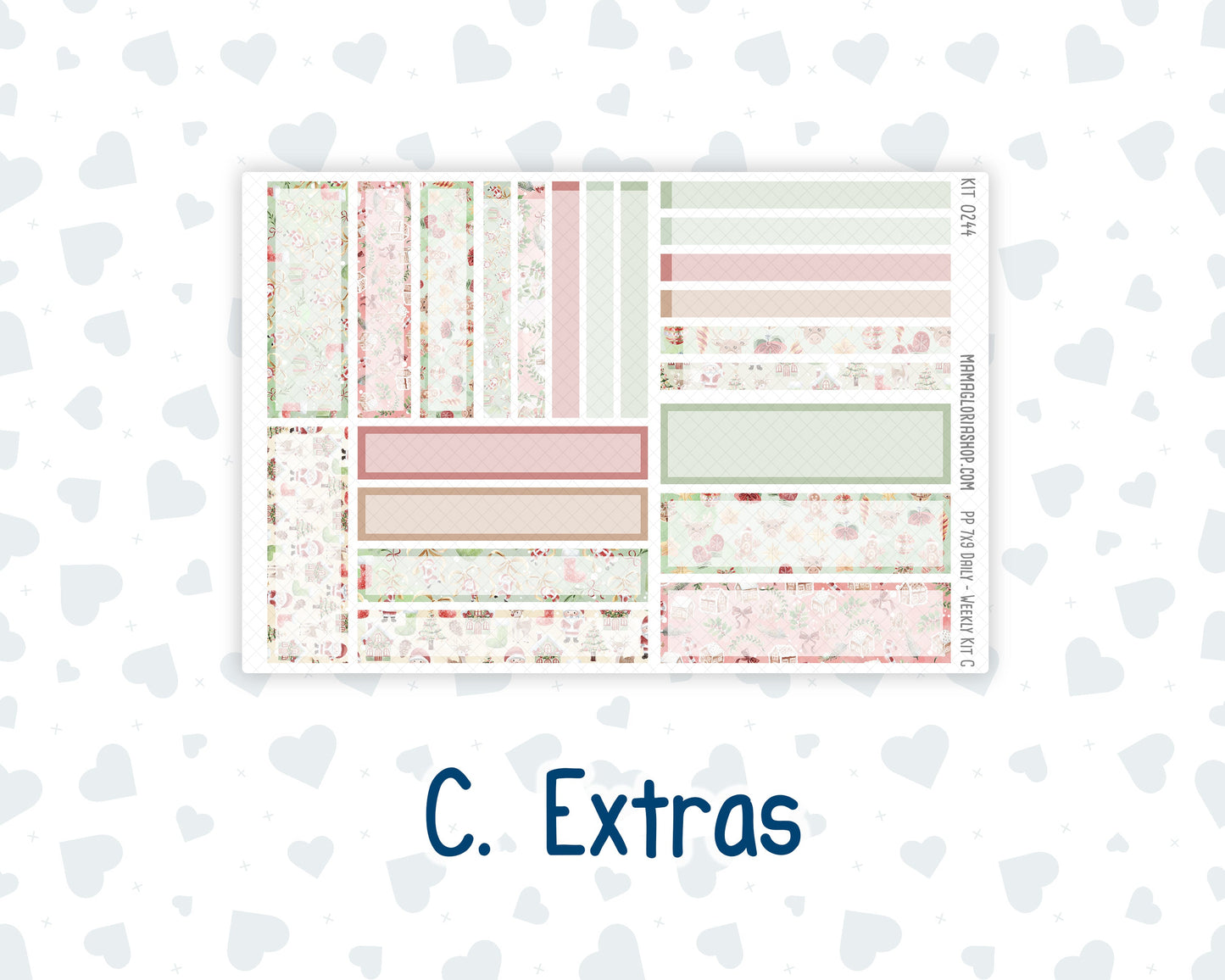 Kit 0244 - 7x9 - Plum Paper Daily - Weekly Kit - December - Santas Village