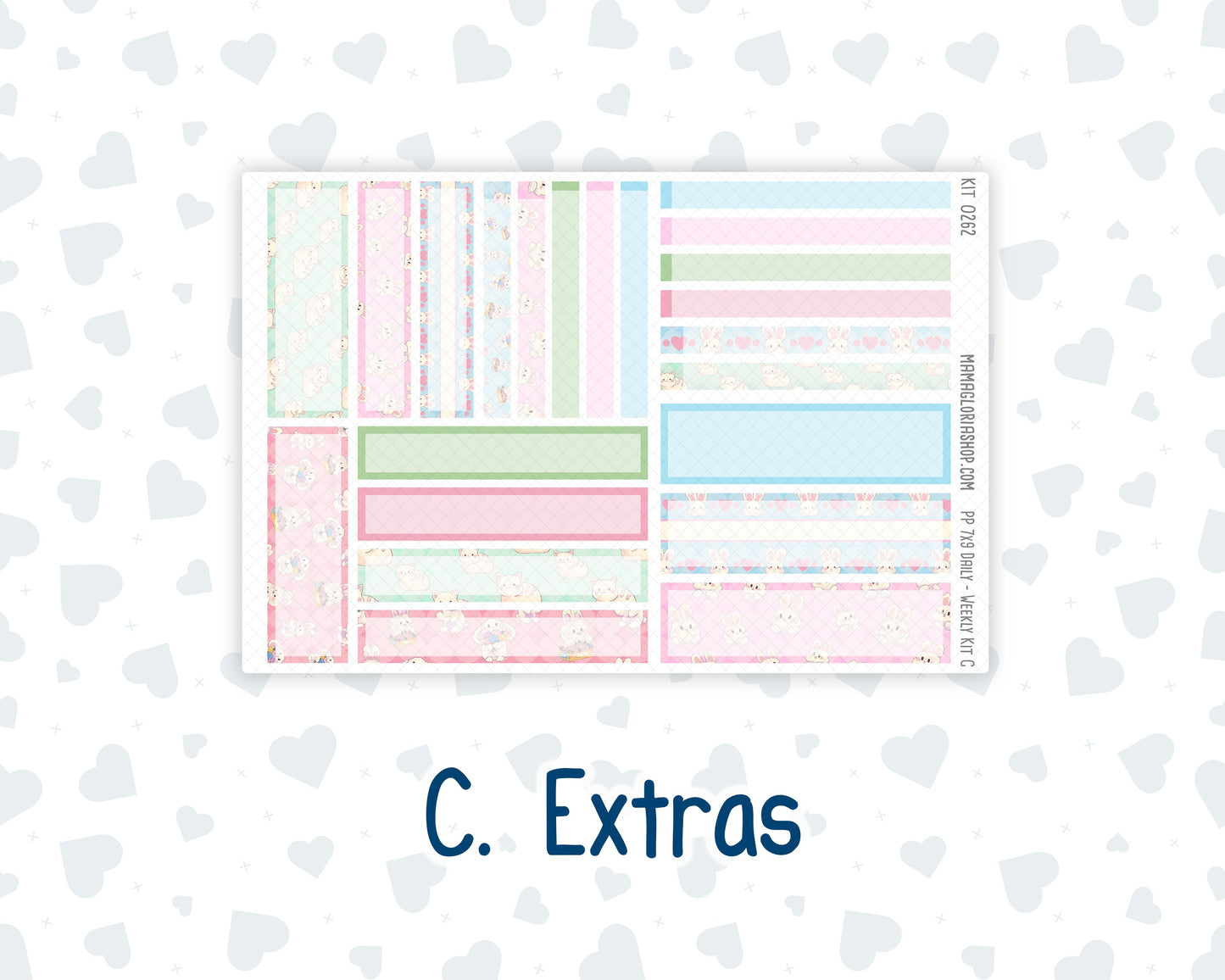 Kit 0262 - 7x9 - Plum Paper Daily - Weekly Kit - April - Spring Puffs