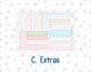 Kit 0262 - 7x9 - Plum Paper Daily - Weekly Kit - April - Spring Puffs