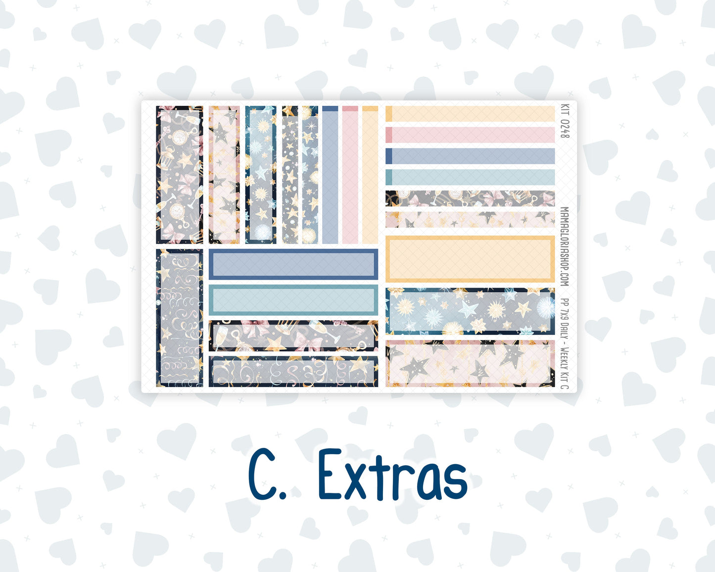 Kit 0248 - 7x9 - Plum Paper Daily - Weekly Kit - January - Midnight Countdown