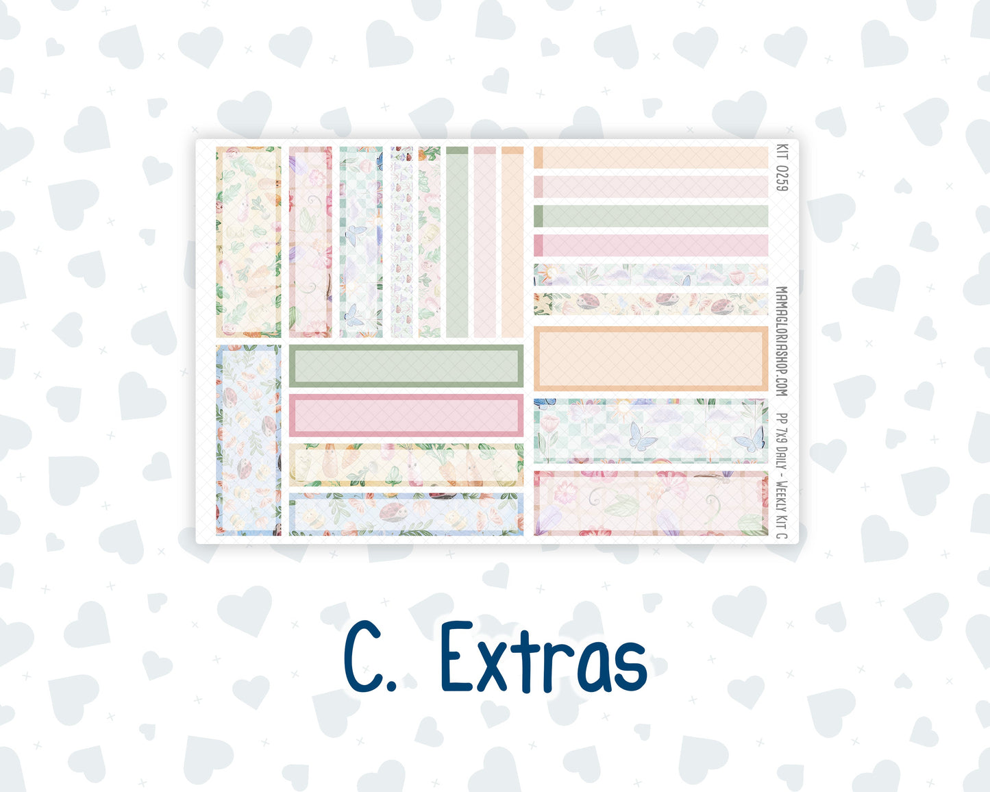 Kit 0259 - 7x9 - Plum Paper Daily - Weekly Kit - March - Spring Garden Chores