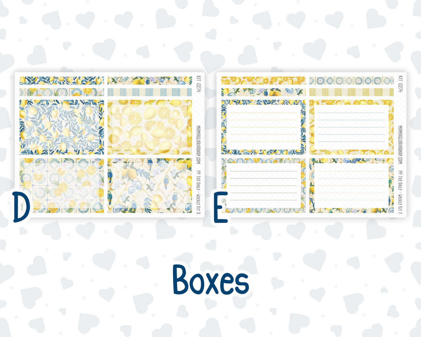 Kit 0274 - 7x9 - Plum Paper Daily - Weekly Kit - July - Sunny Lemon Shore
