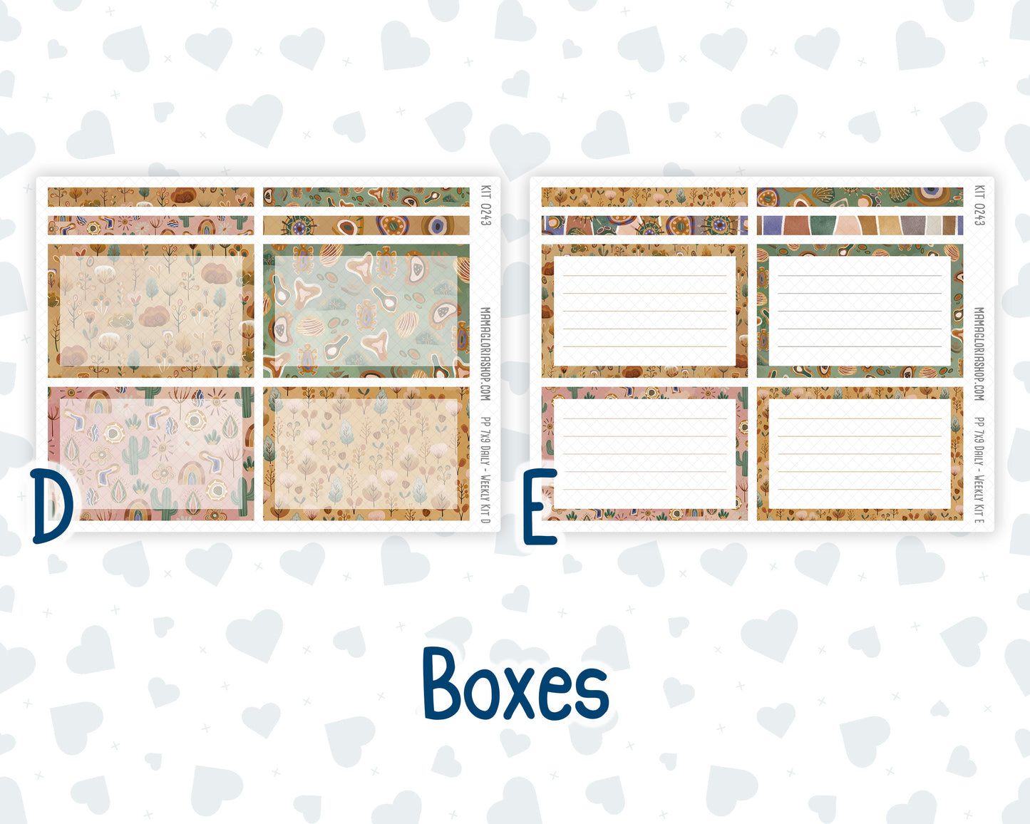 Kit 0243 - 7x9 - Plum Paper Daily - Weekly Kit - November - Boho Autumn