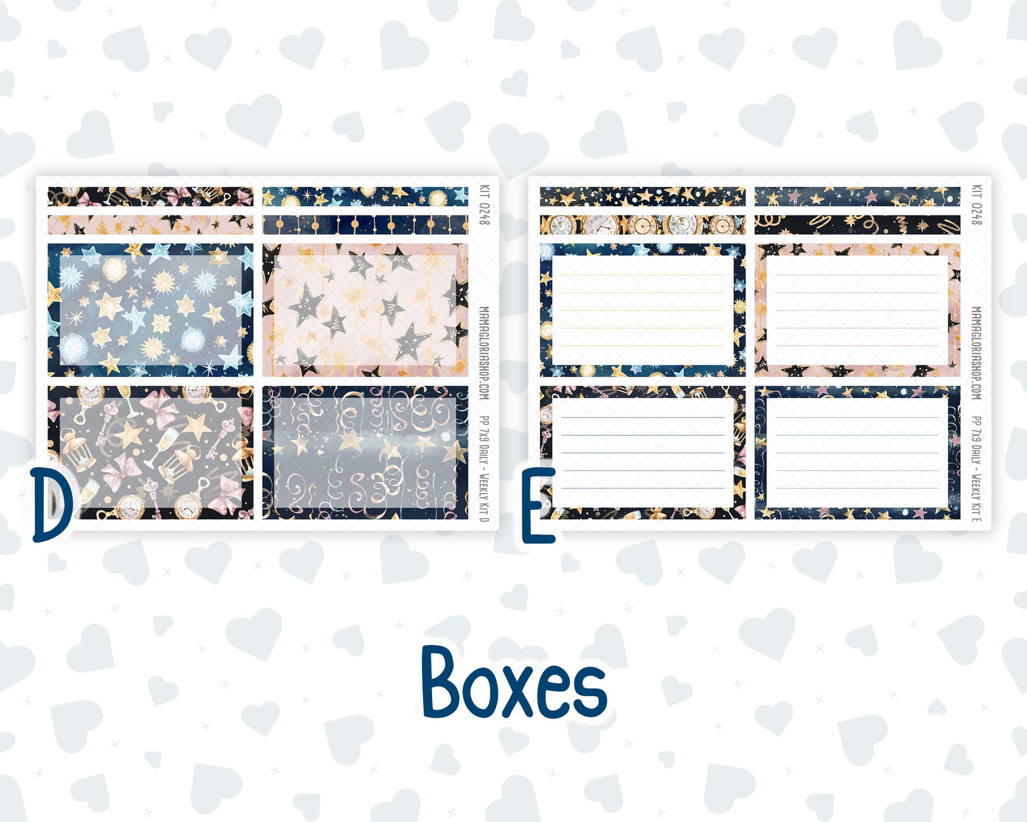 Kit 0248 - 7x9 - Plum Paper Daily - Weekly Kit - January - Midnight Countdown