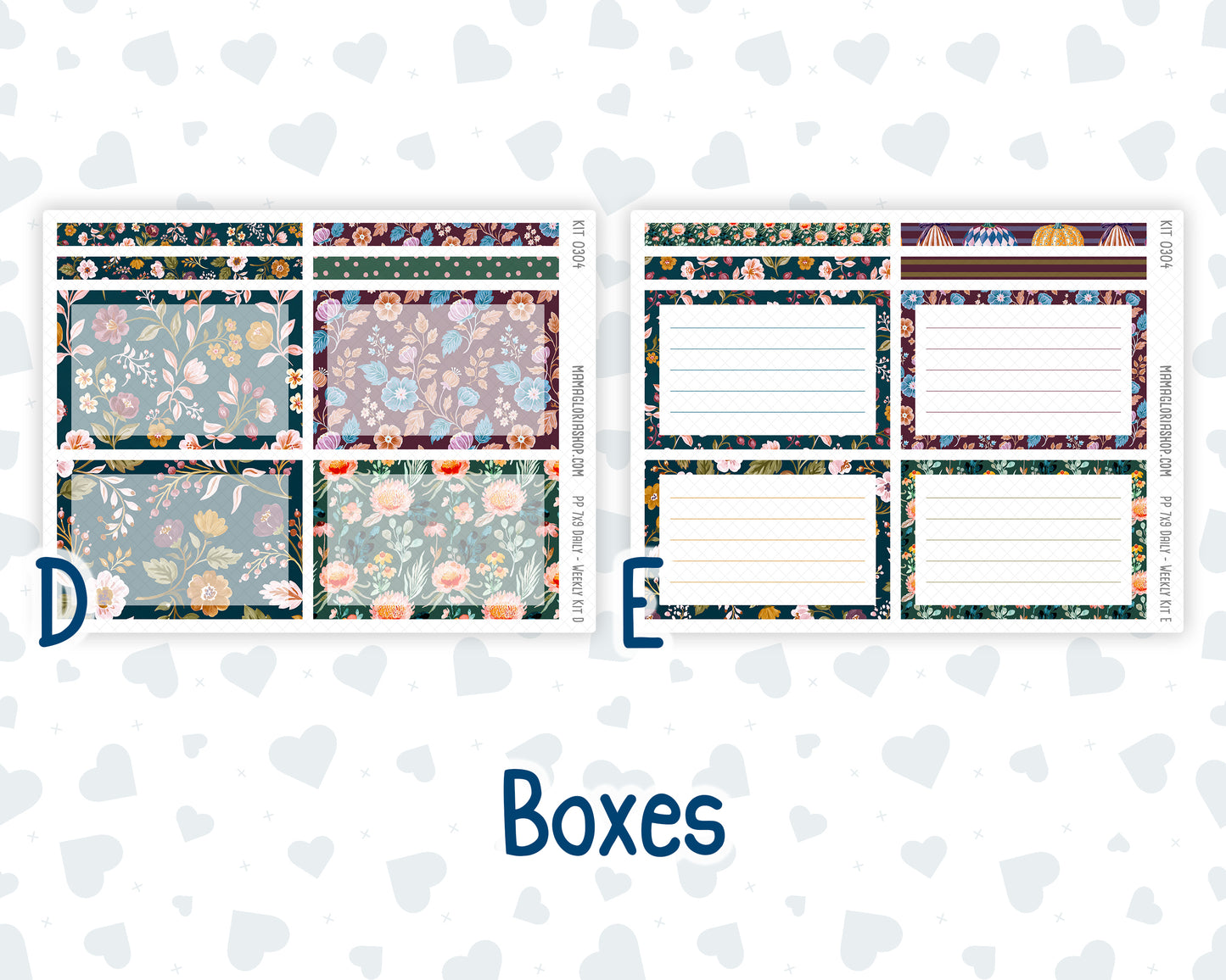 Kit 0304 - 7x9 - Plum Paper Daily - Weekly Kit - November - Autumn In Bloom