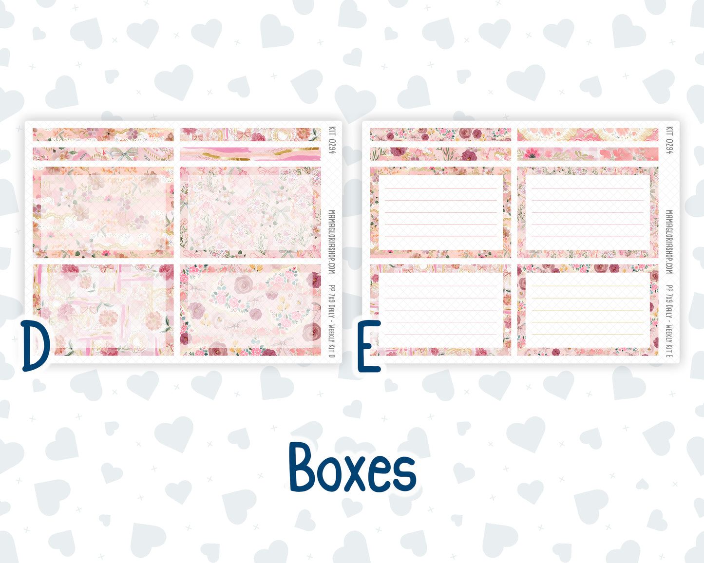 Kit 0294 - 7x9 - Plum Paper Daily - Weekly Kit - September - Rosy Reveria