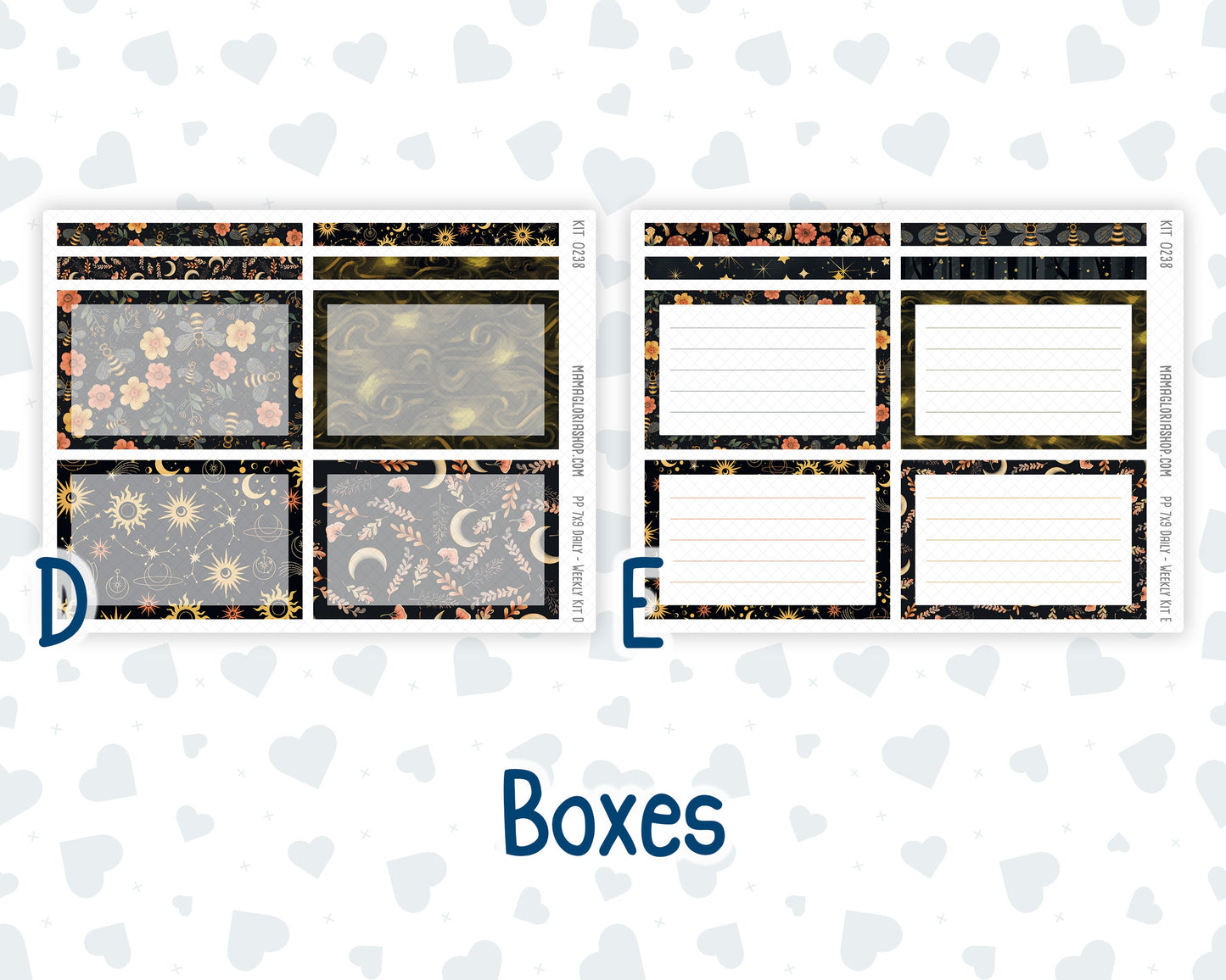 Kit 0238 - 7x9 - Plum Paper Daily - Weekly Kit - October - Starry Autumn Nights