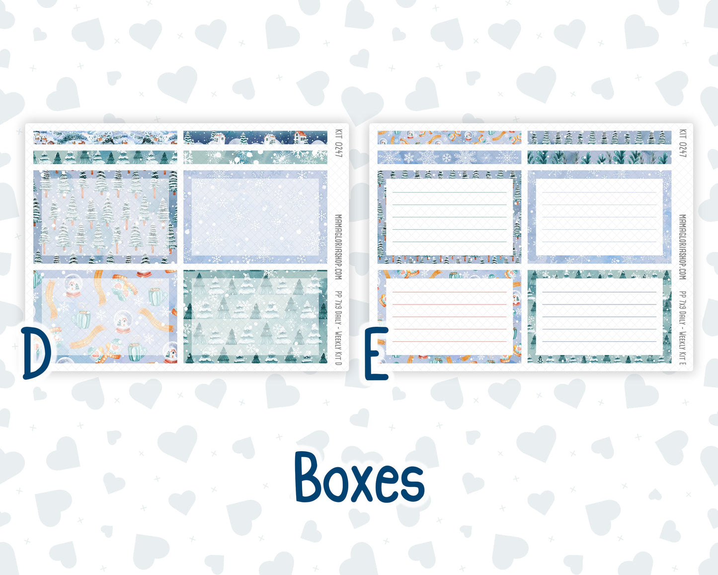Kit 0247 - 7x9 - Plum Paper Daily - Weekly Kit - December - Snow Day Adventures